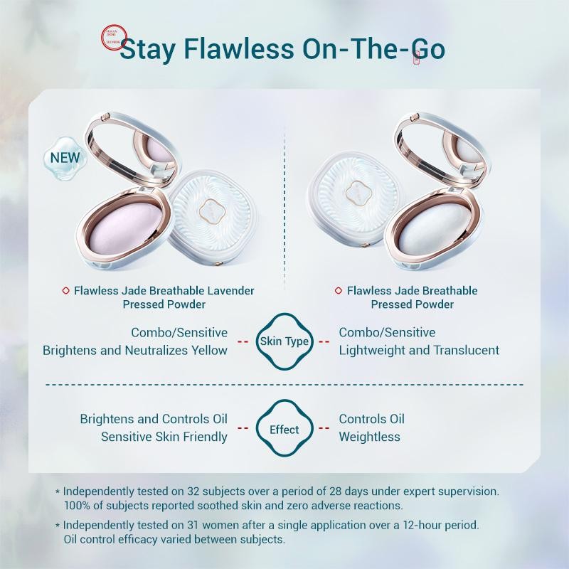 FLORASIS Flawless Jade Breathable Pressed Powder - Color: 06 Peach
