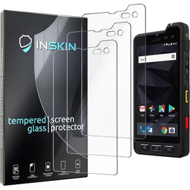 Inskin Case-Friendly Tempered Glass Screen Protector, fits Sonim XP8 5.0 inch XP8800 Series [2018]. 3-Pack.