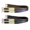SIE EQUESTRIAN Contoured Leather Chafeless Girth Black Brown 46" /48"