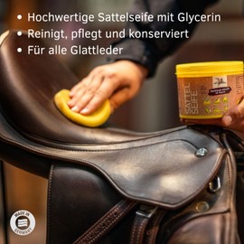 B&E saddle soap with sponge., 250 ml