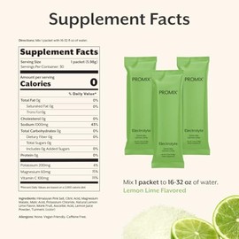 ProMix Nutrition- Promix Electrolito Limón Lima Simple Porción en Barra Paquetes 30ct
