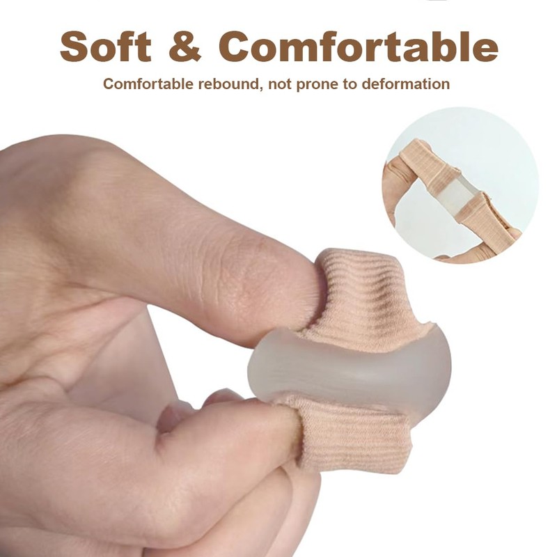 OUDQFCJ 4 Stück Zehenspreizer Silikon Großzehenabstandshalter mit 2 Schlaufen, Toe