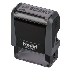 Trodat Printy 4911 Grey PAID ON BLACK