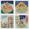 Beverly Erschell Cincinnati Treasures Absorbent Stone Coaster Set