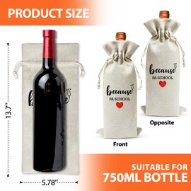 PA School Graduation Gift For Physician Assistant Wine Bag, Nurse Practitioner Gift for Women, Funny Doctor Nurse Day Nurse Week Party Decoration, Nursing School Graduation Gift, Linen Wine Bag