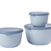 Rosti Mepal 5703062NB CIRQULA High Nordic Blue Storage Containers, Set