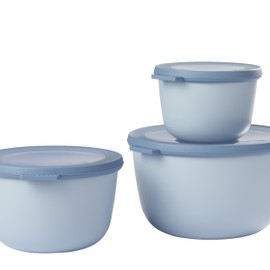 Rosti Mepal 5703062NB CIRQULA High Nordic Blue Storage Containers, Set of 3