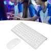 Kabelloses Tastatur-Maus-Set, 2,4 G USB, Dünne Ergonomische Stummschalttaste für Computer