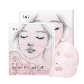 I.st Mascarilla facial de hidrogel de colágeno rosa, mascarilla coreana en láminas con infusión de ampollas, hidratación refrescante, piel radiante y 