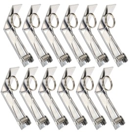 Latomex Tablecloth Clips 12 Packs Picnic Table Clips Stainless Steel Table Cloth Cover Clamps Table Cloth Holders Ideal for Home, Kitchen, Restaurant, Weeding, Picnic, Patio and Party(Up to 2.4" )