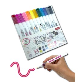 Outline Pen Greeting Card Creative DIY Personality Poster Painting Graffiti Art Craft Double Line Pen Double Line Marker Outline Marker 12 Colors 2