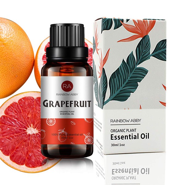 Grapefruit Essential Oil (30ML), 100% Pure Natural Organic Aromatherapy Grapefruit Oil for Diffuser, Massage, Skin Care, Yoga, Sleep