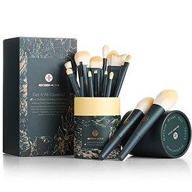 EIGSHOW Juego de brochas de maquillaje profesional de 18 piezas con cilindro ecológico, soporte de 2 tazas, base sintética de primera calidad,...     