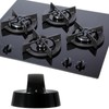 CUIDAKJ Pack of 2 Black Control Knobs with 10 Adaptors