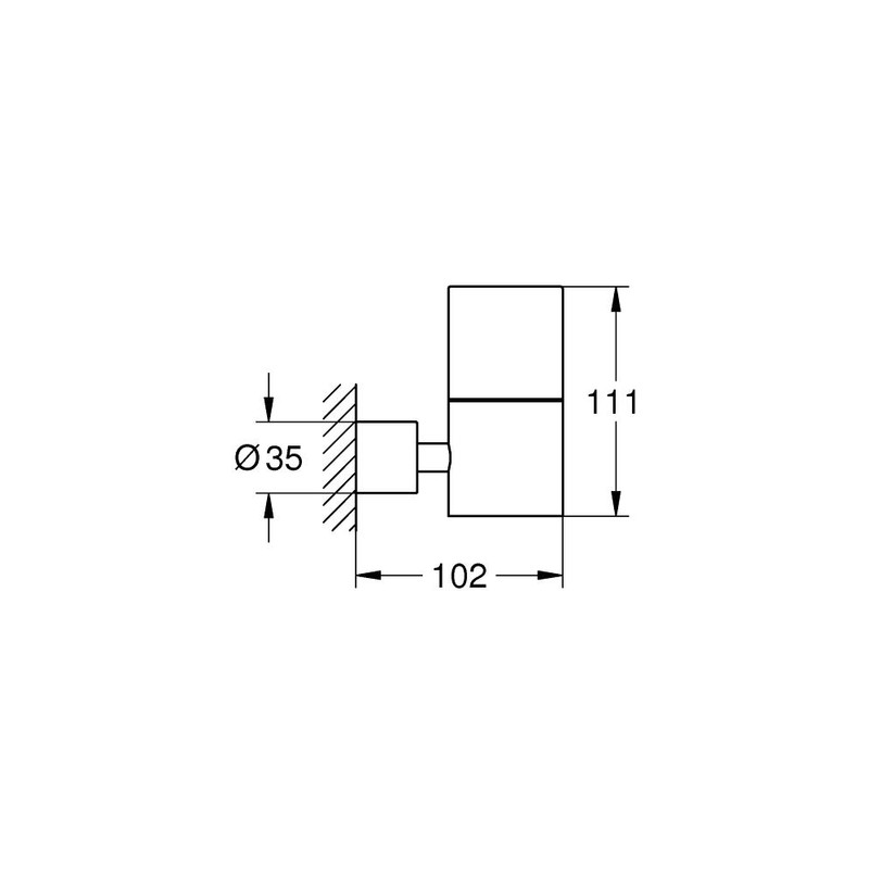 GROHE Atrio Soap Dispenser Holder, 11.5 x 9.5 x 7.0