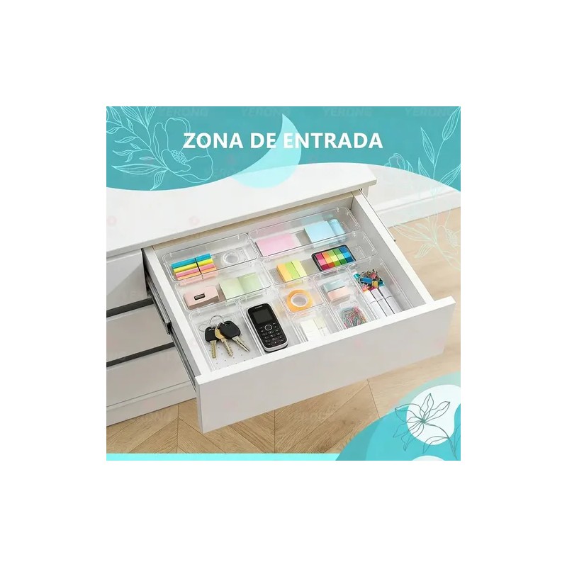 Organizador De Cajones Joyas Maquillaje 28 Pzas De Plástico