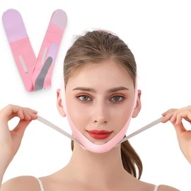 BDEPSTR Double Chin Reducer, V-Line Mask, V-Line Lifting Mask, Double Chin Reducer Face Slimming Band, Double Chin Remover, Anti-Wrinkle Face Mask for Saggy Face Skin