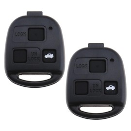 ECSiNG 2 Sets Car Remote Key Shell 3 Buttons Rubber Button Pad Switches Compatible with FJ Cruiser Landcruiser Landcruiser Colorado GX LX RX Keyless Entry Key Fob