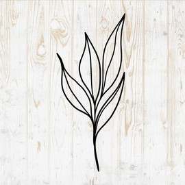 Flower Bouquets Wall Decals - Flower Bouquets Wall Stickers - Minimalistic Minimalist Floral Botanical Leaves Branches Silhouette - Car Window Tumbler Laptop Bedroom Room Home Decor DWSV13296