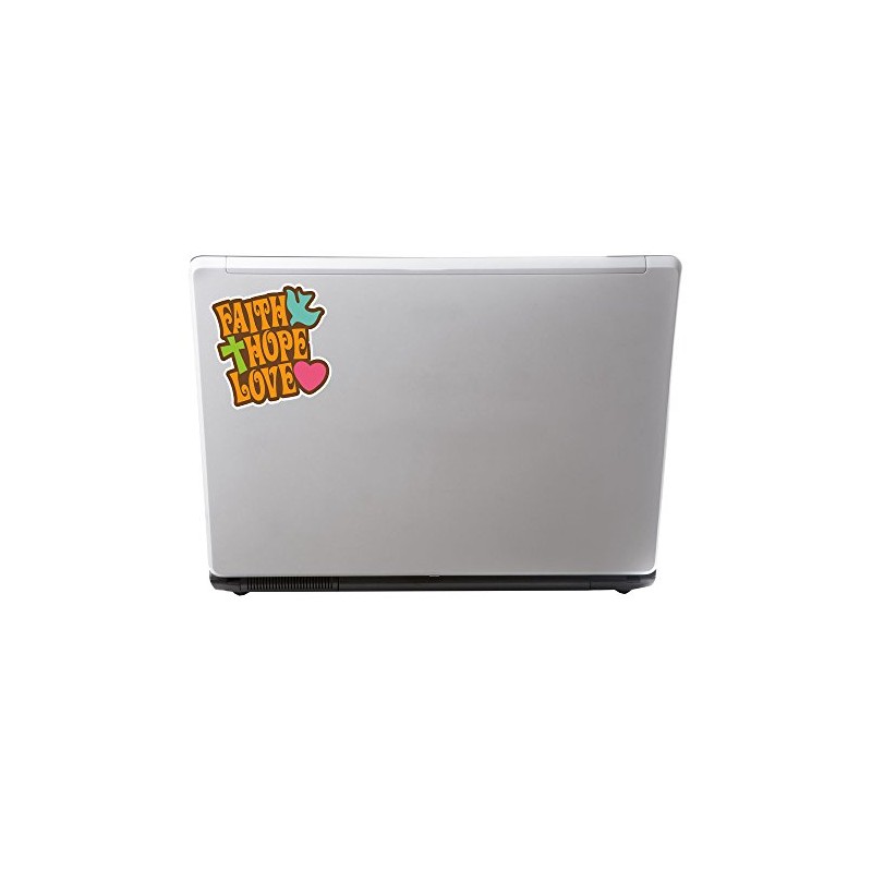 2 x 10cm Faith Hope Love Vinyl Sticker Religious Christian