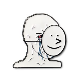 On Point Pins Fake Happy Crying Troll Face Pretending to be Happy Crying Behind Mask Crying Inside Meme Brooch Badge Enamel Lapel Pin