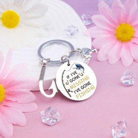 OWIGIU Fishing Gifts for Men Fishermen Cool Fish Keychain Stuff for Dad Funny Fishing Accessories for Men Hook Sailfish Decor