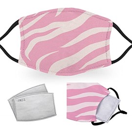 Pink Tiger Print - Reusable Adult Face Masks - 2 Filters Included