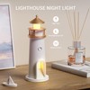Quanmin LED Night Lamp Lighthouse Remote Control Moonlight Projection Lamp
