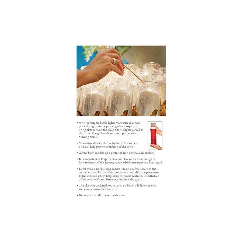 Root Candles Cemetery Prayer Candles for Outdoor Burning in Clear
