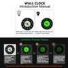 Oxmidud 12 Inch Glow in the Dark Wall Clock,Battery Operated