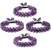KYEYGWO Healing Chakra Amethyst Stone Beads Bracelet, Adjustable Double Layer
