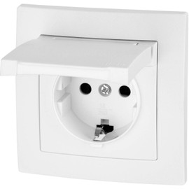 Flush-Mounted Socket IP44, Plug-In Terminal, All-in-One, Series ET-1 White