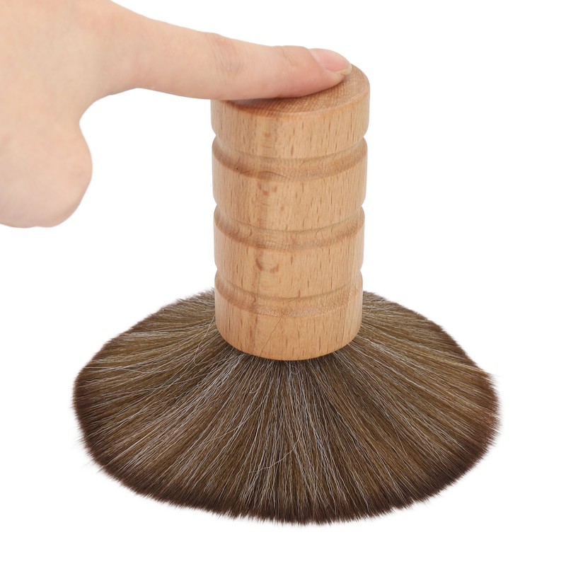 Barber Neck Duster Brush Soft Hair Wooden Handle Hair Sweeping