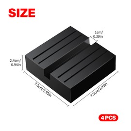 YIXISI 4 Pieces Square Car Jack Rubber Pad with Groove Disk Block Rubber Pad Protection Adapter for Jack Stand