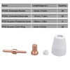 65Pcs Plasma Cutting Consumables Ceramic Copper Plasma Cutter Tips Kit