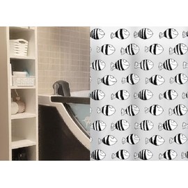 Spirella 10.16139 Peva-Duschvorhang 180 x 200 cm, Fofy Black