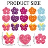 15uds Cubrebotones, 3 Estilos Adorables Cubiertas Botones Ganchillo con Forma