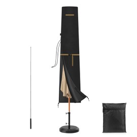 VANSHEIM Cover Parasol up to 300 cm Parasol Cover Parasol Protective Cover 300 cm Cantilever Parasol Protective Cover Parasol Protective Covers Waterproof Cover Cantilever Umbrella Oxford 175 x 32/38