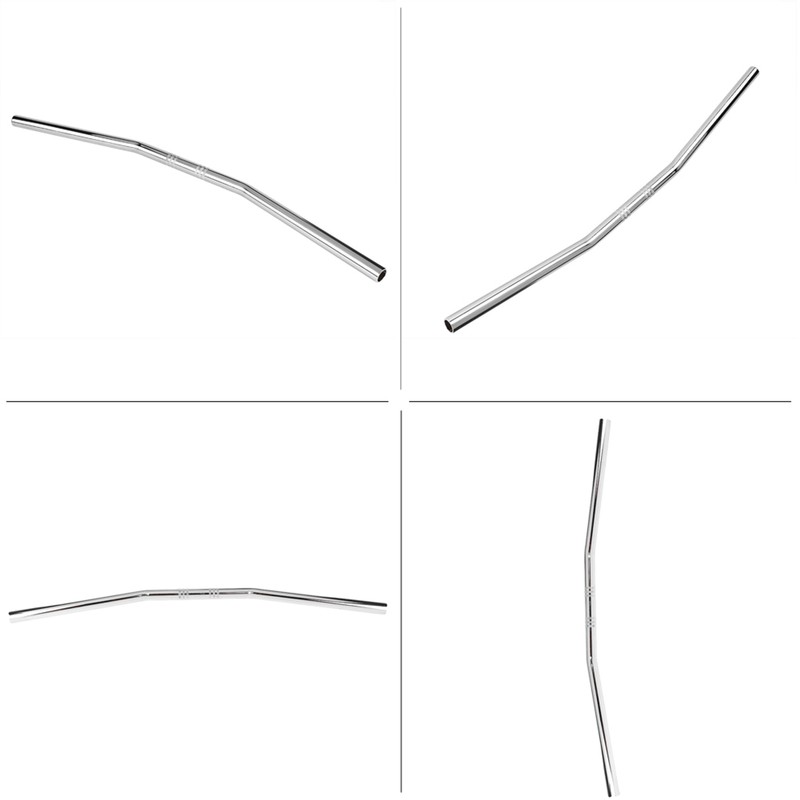 7/8Inch 22MM Motorcycle Retro Bend Handlebar Handle Bar Silver