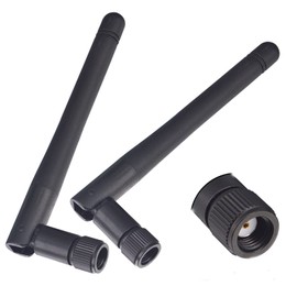 BOOBRIE 3DBi 2.4GHz 5.8GHz WiFi Antenna Dual Band Antenna Wifi Signal Omni-directional RP-SMA Male for Wireless Network Router/WiFi Booster/USB Adapter/PCI(Pack of 2)
