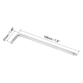 sourcing map T45 Anti Tamper Proof Torx Star Key Bit Wrench, L-Shape 7.8-inch Long Arm, CR-V Steel 2 Pcs