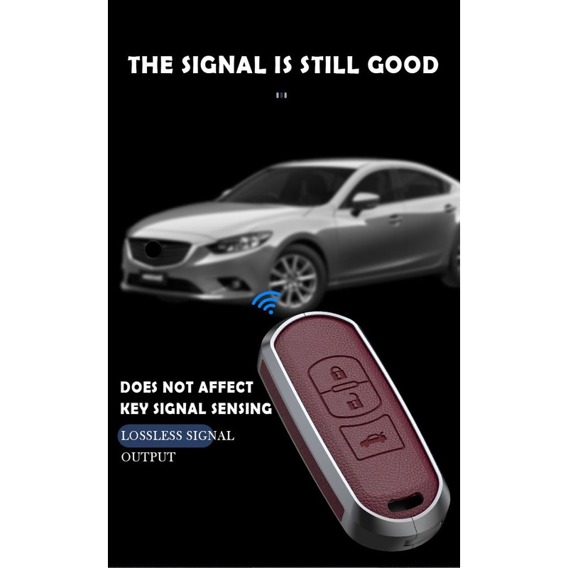 TECART Leather Key Case Fit For Mazda CX-3 CX-4 CX-5