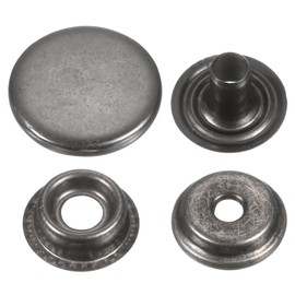 HARFINGTON 30 Sets Press-Stud Cap Buttons 15mm Metal Snap Fastener Alloy Sew-on Snap Buttons for Bags Leathers Marine Boats Canvas, Gun