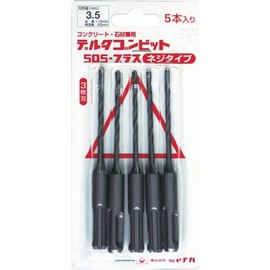 Miyanaga DLSDS35JP5 Delta Gon Bit SDS, Screw Type, 0.1 x 4.6 inches (3.5 x 116 mm), 5 PCS