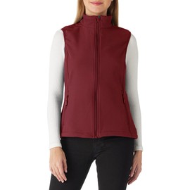 Outdoor Ventures Women's Lightweight Softshell Vest Windproof Fleece Lined Zip Up Sleeveless Jacket for Running Hiking Golf