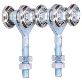 Metal Sliding Track Roller, Hanging Barn Door Rail Trolley Wheel Glass Door Accessory for Barn Door Diameter 35mm(2pcs) Defult