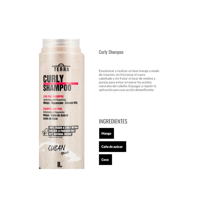 Lendan Terra Curly Hydrating and Repairing Low Poo Shampoo, 300