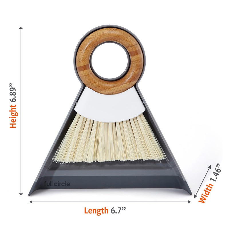 Full Circle Tiny Team Mini Compact Brush & Dustpan Set,