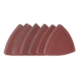 sourcing map 60pcs Triangular Hook & Loop Sandpapers 150/180/240/320/400/600 Grits 3-1/8" Aluminum Oxide Sanding Pads Mouse Detail Sander Papers Multitool Sheets Set (10pcs of Each Grits)