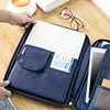 BSTKEY Multi-Functional A4 Document Bags Portfolio Organizer-Waterproof Travel Pouch Zippered